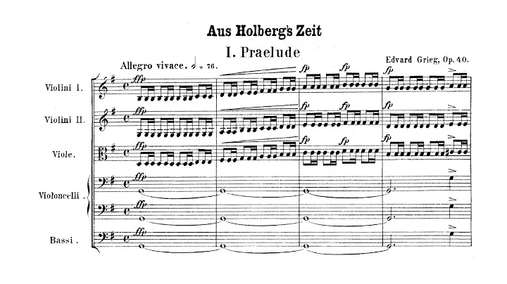 Grieg - Holberg Suite (Complete Score)
