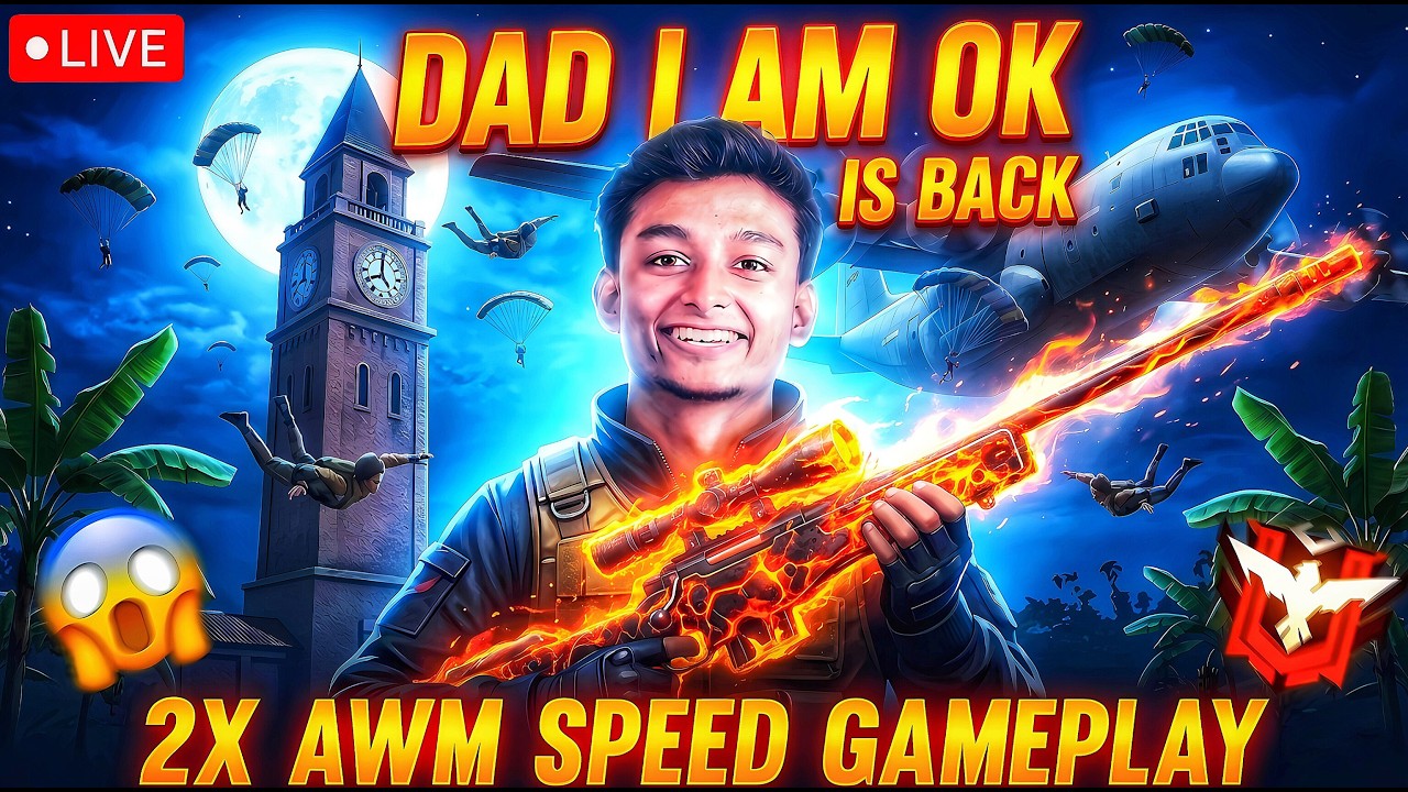 🌿FREE FIRE LIVE🌿PLAYING BR-RANKED😎2X AWM SPEED GAME PLAY 🎮🎯 ON LIVE - GARENA FREE FIRE