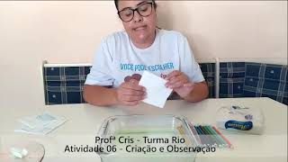 Prof Cris atividade arte, criatividade, coordenação motora fina e concentração