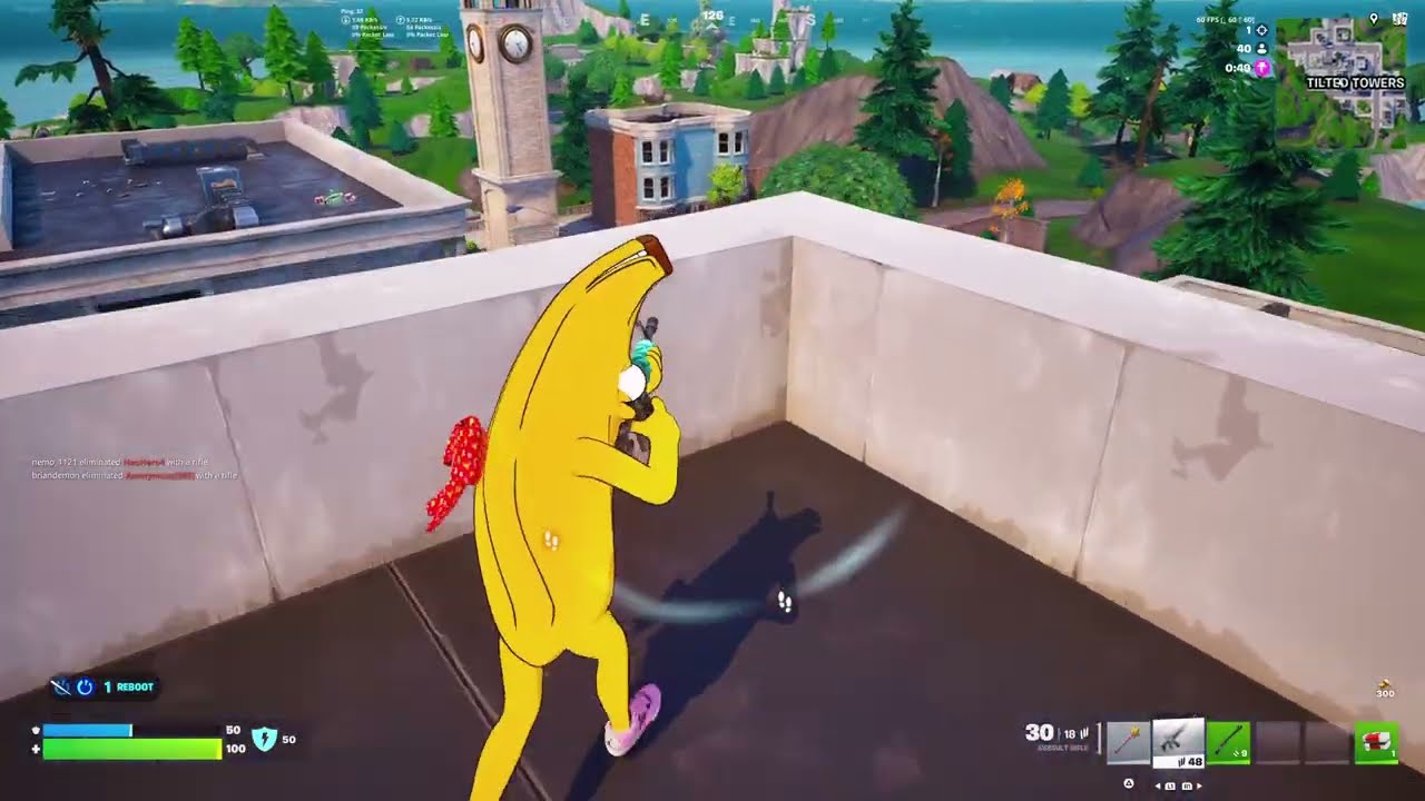 Fortnite: Peely with enhanced outlaw shotgun