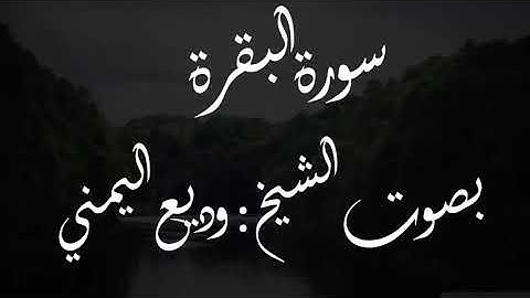 قراءة رائعه جدا صوت ملائكي سورة البقرة  مكررة بصوت الشيخ وديع اليمني