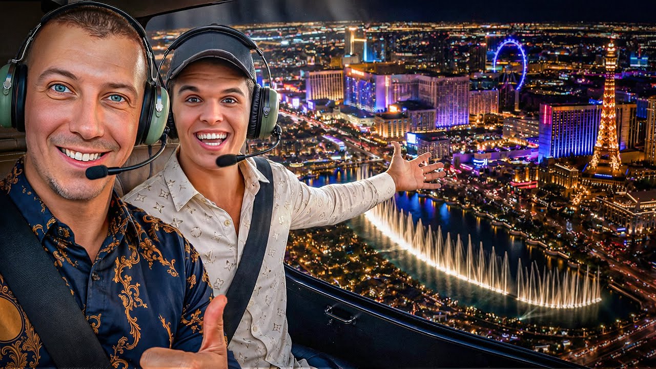 ON VISITE LAS VEGAS LA NUIT EN HÉLICOPTÈRE (ft. Medusa)