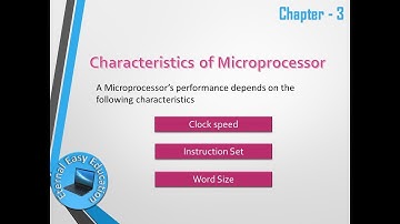 TN +1 CS and CA (chapter -3 Computer Organization)Characteristics of Microprocessor (part 2)