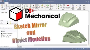 DesignSpark Mechanical #35 Updated | Sketch Mirror | Surface Modeling | Shell the solid |