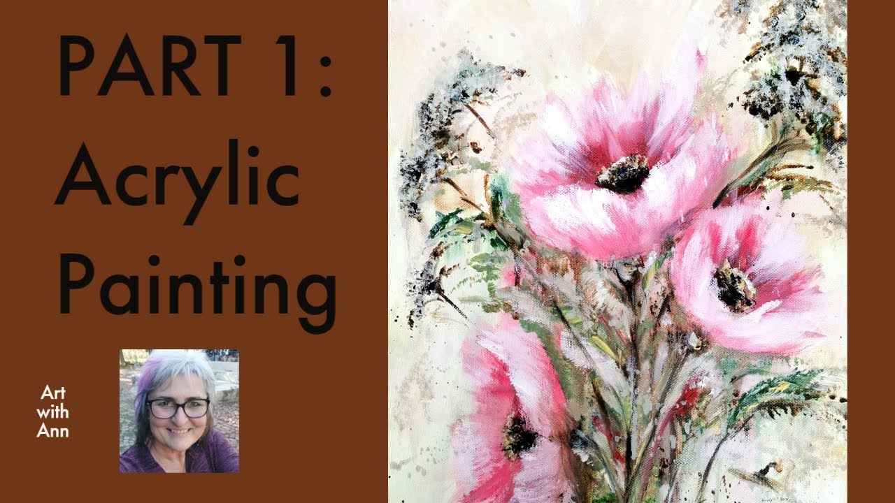 How to paint Poppies in acryliceasy painting in acrylicshow to paint