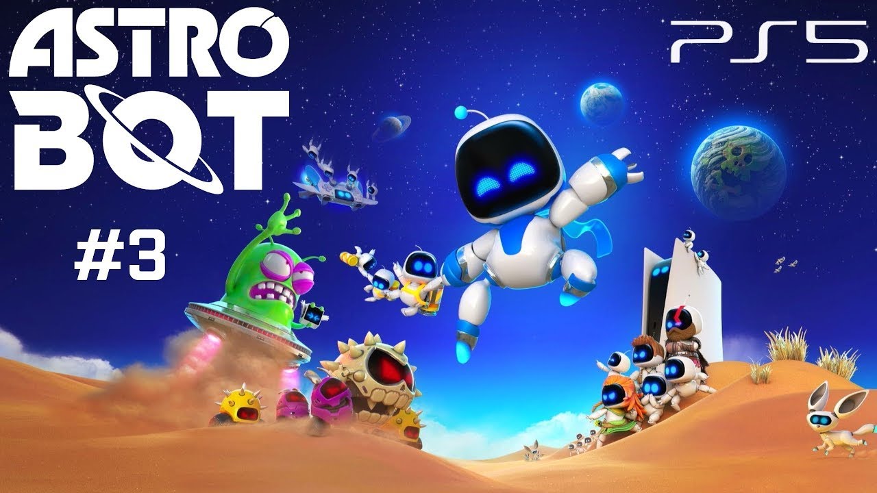Let's Play ASTRO BOT 🤖 Part 3: Geheime Welt freigestalten. World 1 Level 4 und 5 (1Boss)