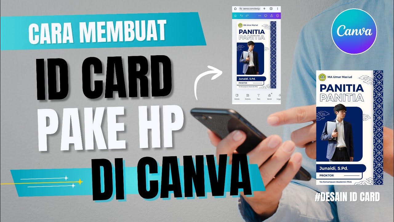 Cara Membuat Id Card Panitia di HP Pake Canva | Membuat Desain Id Card 