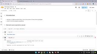 Numpy Tutorial 1 - Introduction