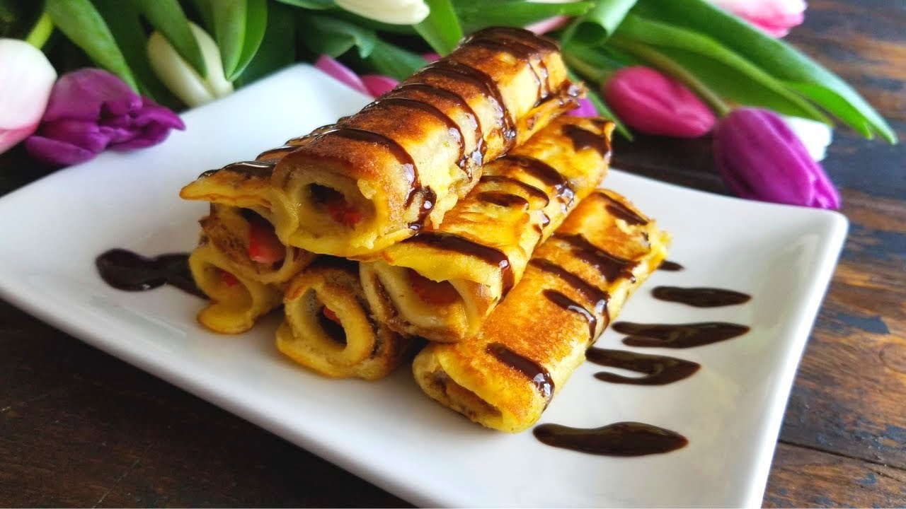 Strawberry Nutella French Toast Roll Ups