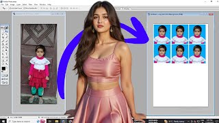 Passport Size Photo In Photoshop Passport Size Photo Kaise Banaye Passport Size Photo A4 Or 46 Size