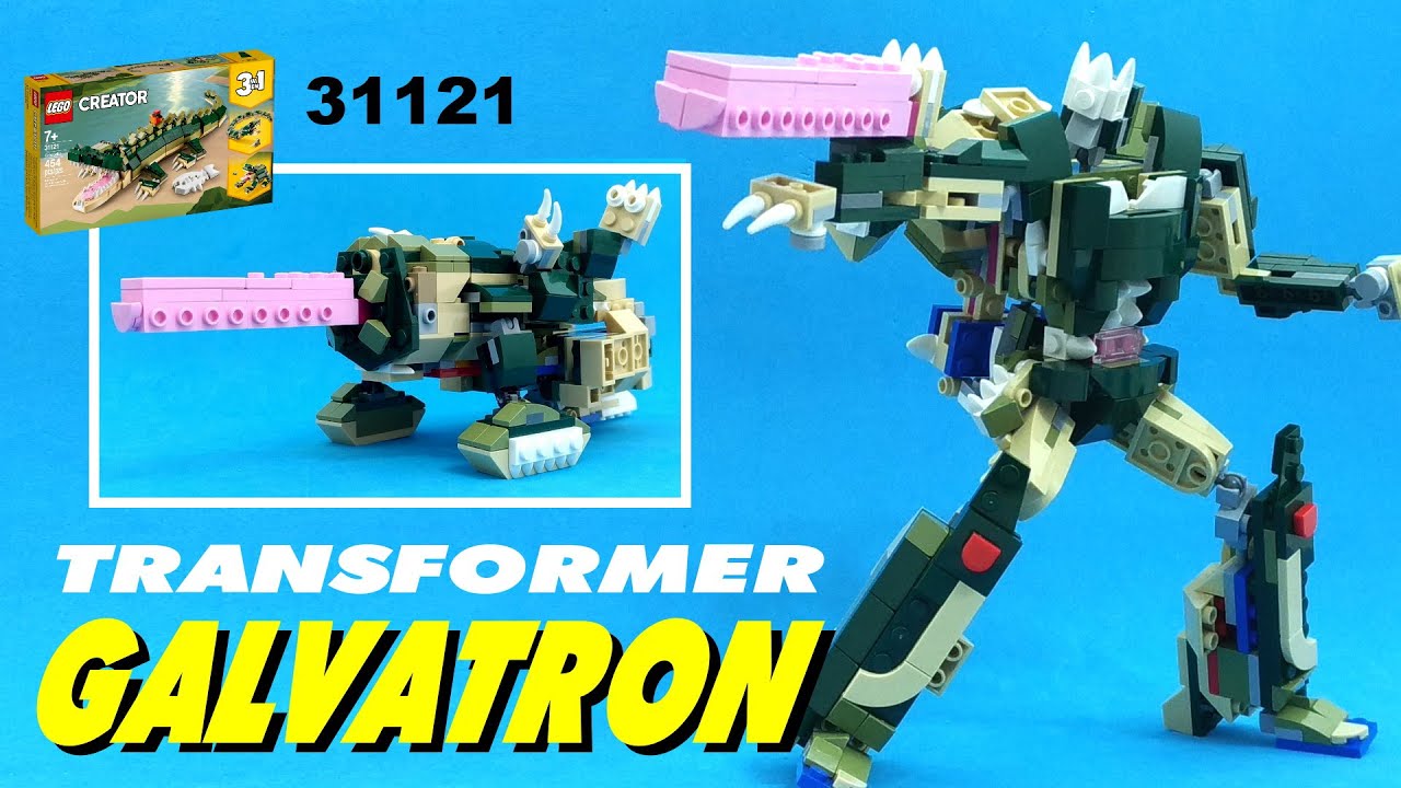 Let's build Galvatron (Transformer ) from LEGO Creator set 31121 Crocodile YouTube