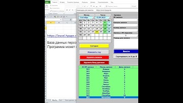 Список всех внесённых записей для выбранной персоны  Календарь для записей с картинками в Excel VBA