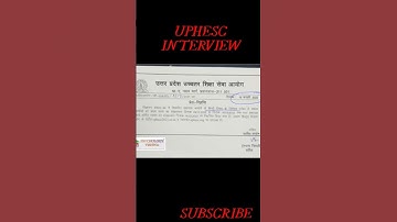 UPHESC INTERVIEW | ADVT. 50 | INTERVIEW SCHEDULED | DATE SUBJECT | UPHESC | #shorts #youtubeshorts