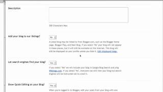 Blogger Let Search Engines Find your Blog