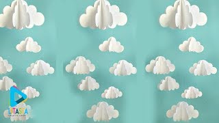 Ide kreatif membuat hiasan dinding awan dari kertas origami | DIY ROOM DECOR