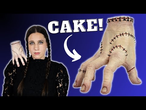 I sculpted THING as a cake! - From Wednesday and The Addams Family