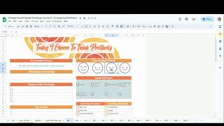 Digital Gratitude Journal Walkthrough Gratitude Journal for Daily Mindfulness Google Sheets