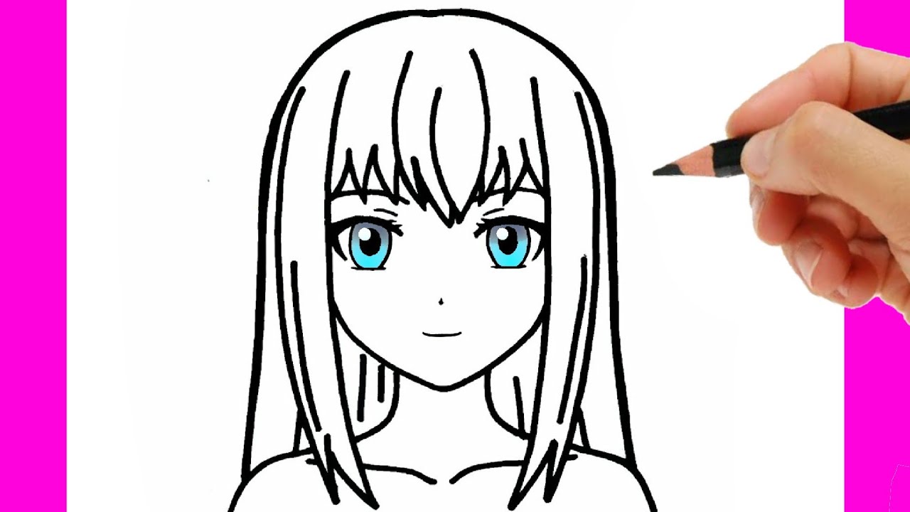 HOW TO DRAW ANIME GIRL - Easy anime drawing  how to draw anime girl easy  step-by-step 