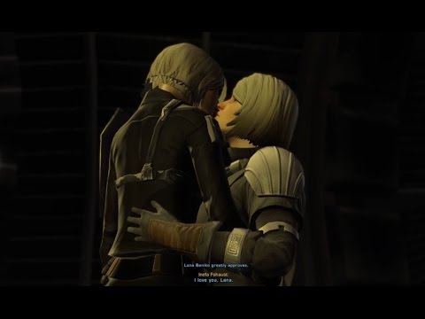 SWTOR In Love with Lana Beniko Same Sex Romance and Kiss KOT