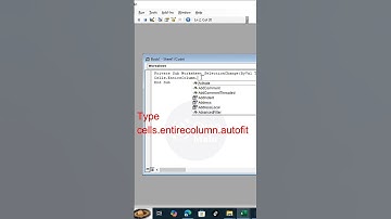 automatically autofit column width in excel #autofitcolumn #excel #shorts