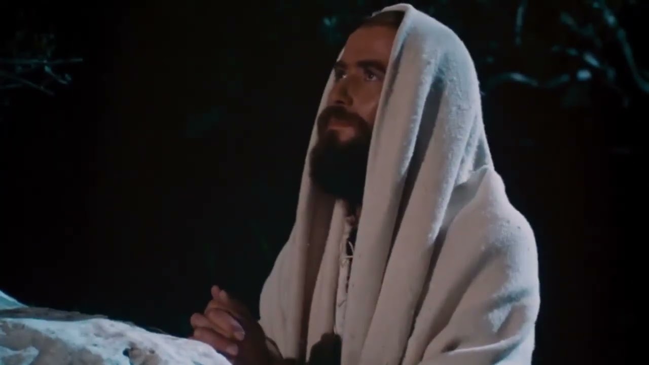 المسيح يصلي على جبل الزيتون قبل القبض عليه