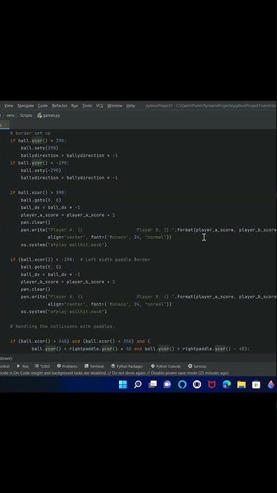 how to create pong game using python in few minutes#popular #code # ...