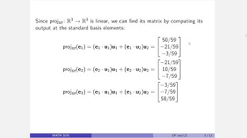 MATH 3170 - Fall 2024 -  Orthogonal Projection and Least Squares