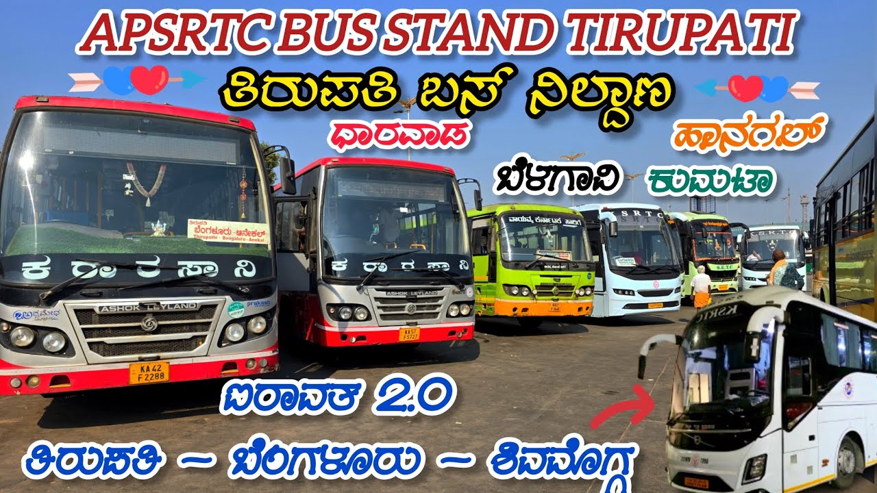 ತಿರುಪತಿ ಬಸ್ ನಿಲ್ದಾಣ 🙏 Tirupati Bus Stand 🔥 ಬೆಳಗಾವಿ, ಬಳ್ಳಾರಿ, ಧಾರವಾಡ, ಕುಮಟಾ, ಆನೇಕಲ್ #Tirupathi #bus