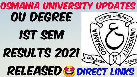 OU Degree 1st Sem Results 2021 Released//OU Degree Results//TS Degree Exams Latest News