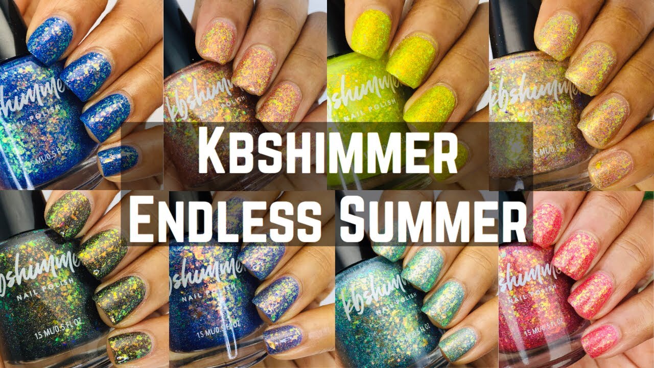 Kbshimmer Endless Summer Collection Live Swatches on a Darker Skin Tone