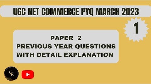 Solved paper 2023 Commerce |Previous year questions #ugcnetjune2023