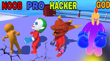 NOOB VS PRO VS HACKER VS GOD in Run Giant :Slap Master 3D