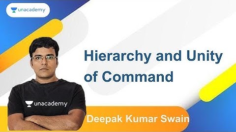 Hierarchy and Unity of Command | Deepak Kumar Swain | OPSC 2020