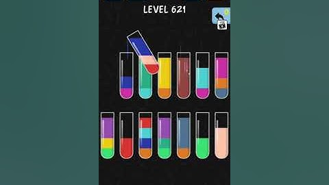 solve and solution water color sort game level 621