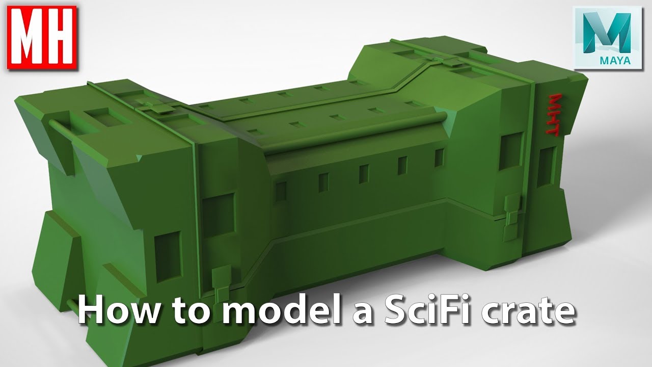 Maya 2018 tutorial : How to model a SCI FI case - YouTube