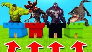 Minecraft PE : DO NOT CHOOSE THE WRONG CASTLE! (Demogorgon, Alligator, Venom & Hulk)