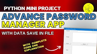 Password Manager App using Python || @Decodeit2