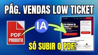 Crie Página de Vendas de Low Ticket com IA em 10 Min