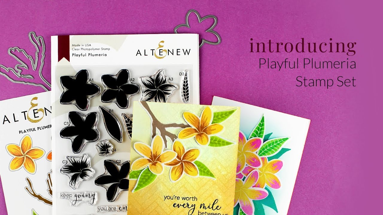 Stamp Focus: Playful Plumeria - Altenew Scrapbook
