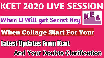 KCET 2020 LIVE AT 8PM