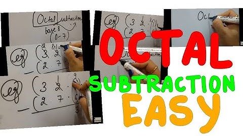 Octal subtraction 😀😀very easy