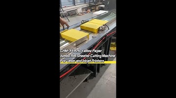 CHM-A4 Arts Yellow Paper Jumbo Roll Sheeter Cutting Machine For Laser and Inkjet Printers