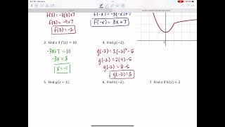 Function Notation and Operations