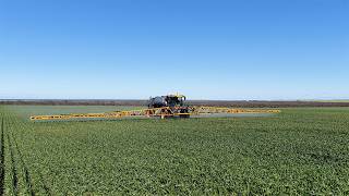 Haige STS 20 spraying fungicide on the wheat
