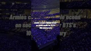 Armies create a purple ocean with profile photos on social media for BTS's 10th anniversary 😭💜 #bts screenshot 5