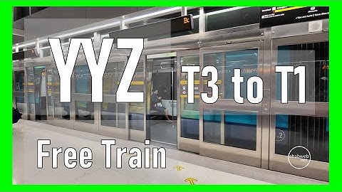 Taking the train from Terminal 3 to Terminal 1 - Toronto Pearson International Airport (YYZ)