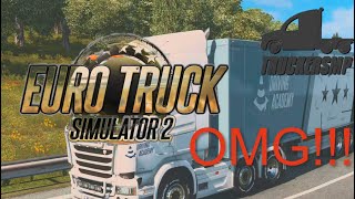 Euro Truck Simulator 2 -  TruckersMP.  Crazy Alltag Richtung Calais. Driving Academy Trailer!