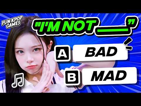 COMPLETE THE LYRICS KPOP SONG MULTIPLE CHOICE KPOP QUIZ FUN KPOP GAMES 2026