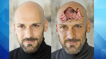 Hole head creative art Photoshop Manipulation