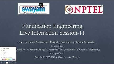 NPTEL-Fluidization Engineering July 2023 Problem solving session-Week 11